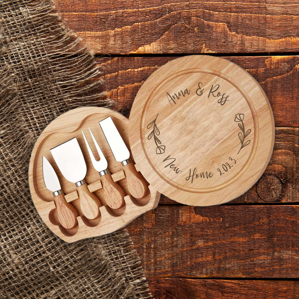 Floral Circle Cheese Set