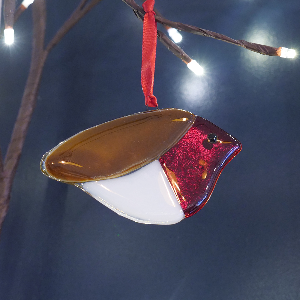 Robin Glass Bauble