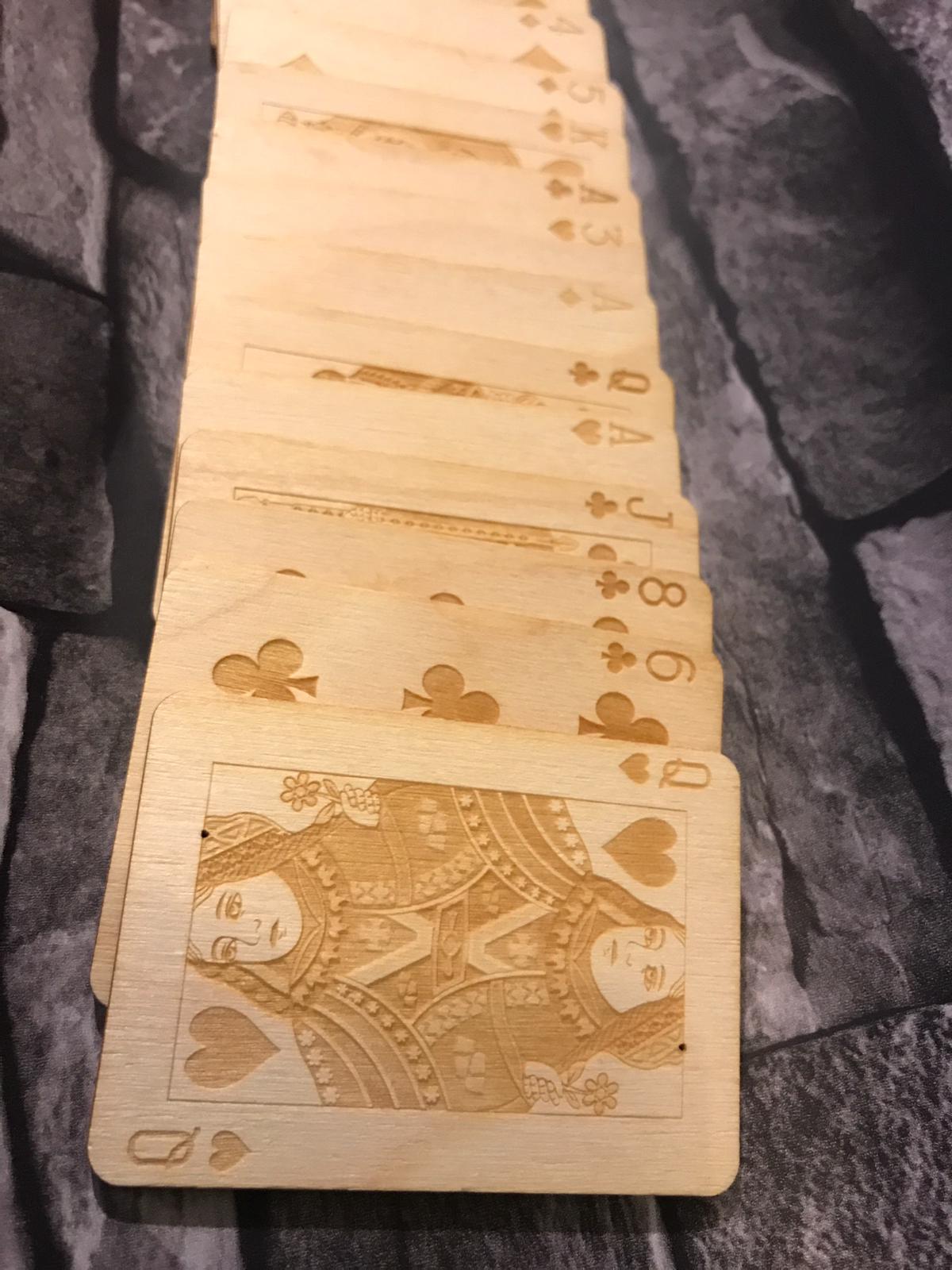 Wooden Playing Card Deck