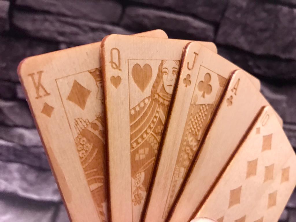 Wooden Playing Card Deck