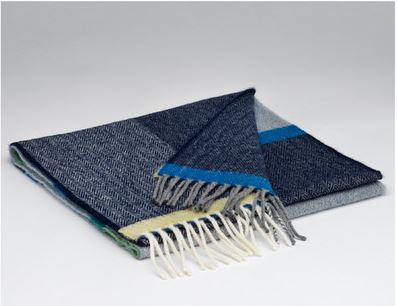 Lambswool Navy & Smoke Scarf