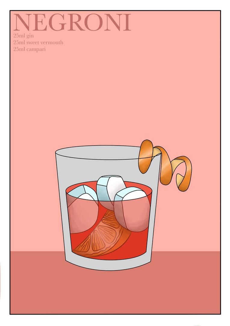 Cocktail A5 Print
