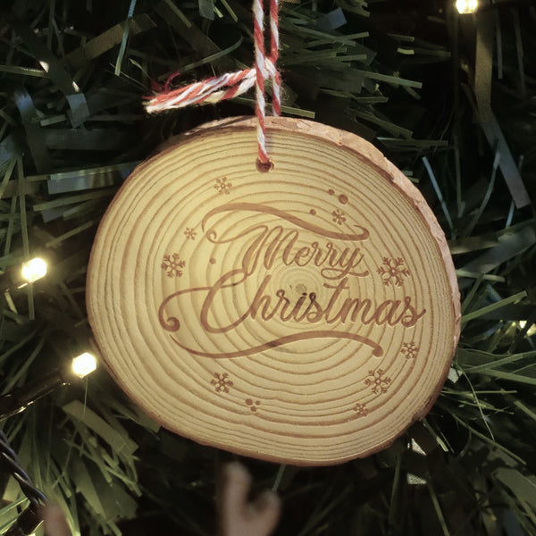 Log Christmas Bauble