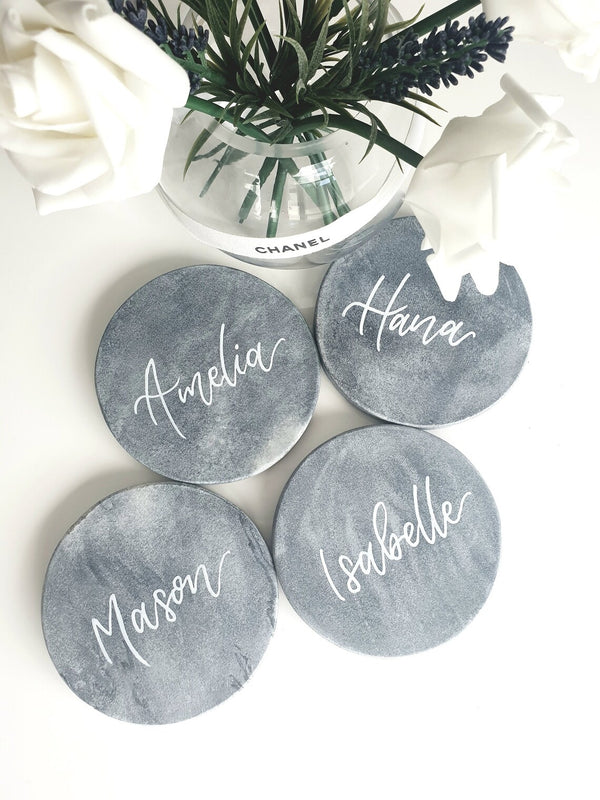 Personalised Marble Coaster - Round