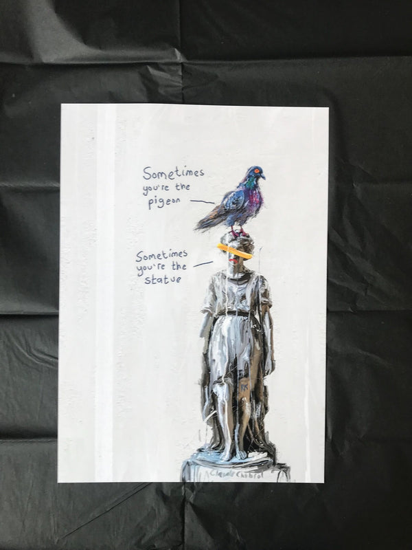 Pigeon Vs Statue