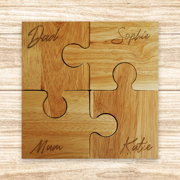 Personalised Puzzle Coasters - Set of 4