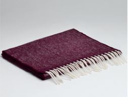 Lambswool Mulberry Herringbone Scarf