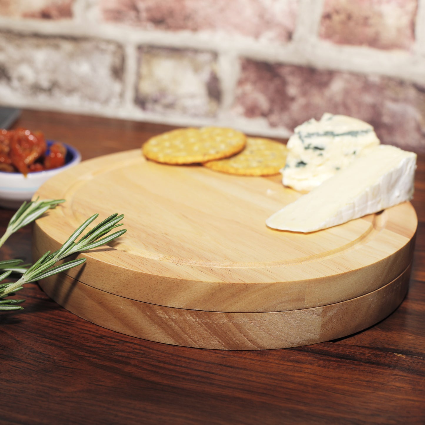 Personalised Wooden Cheese Set - Monogram