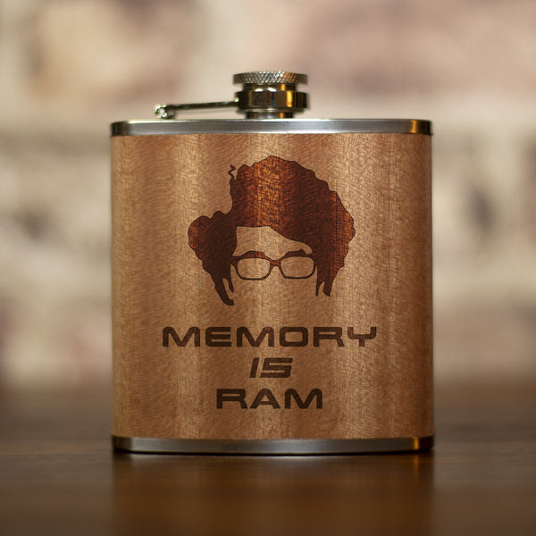 Personalised Hip Flask - Wood