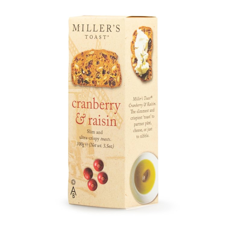 Miller's Toast Cranberry &amp; Raisin 100g
