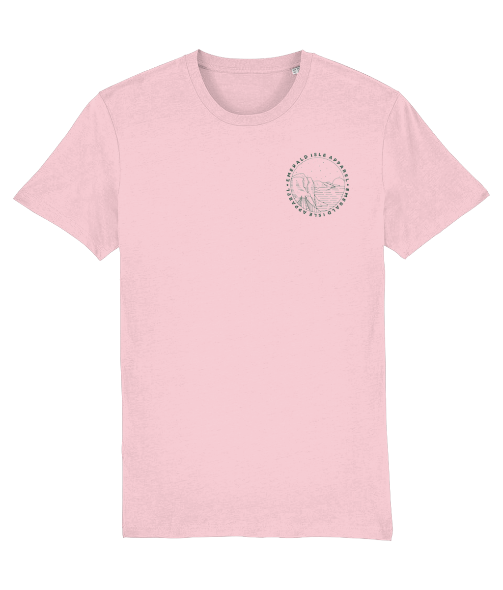 Cotton Pink Emerald Isle Apparel Logo Unisex T-Shirt