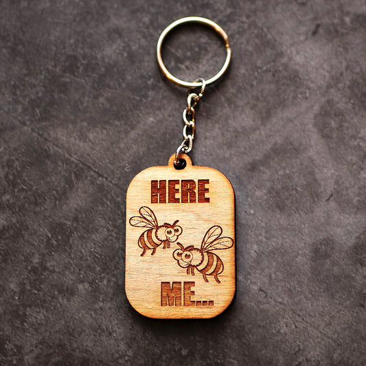 Here Bees me Keyring